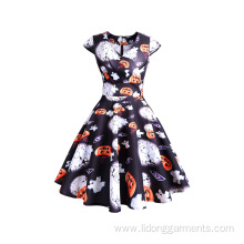 Halloween Spider women's Euro &American retro vintage Dress